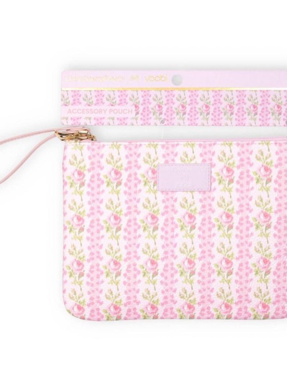 LoveShackFancy Blooming Heirloom Vegan Leather Accessory Pouch With Wristlet - Picture 5 of 5